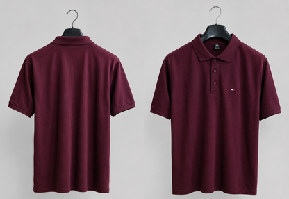 Men’s Maroon Polo T Shirt | Premium Casual Wear