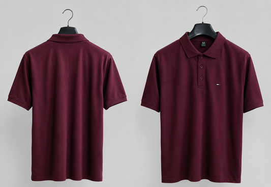 Men’s Maroon Polo T Shirt | Premium Casual Wear