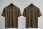 Men's Premium Brown Polo Shirt – Plain Short Sleeve Casual Cotton Polo T-Shirt