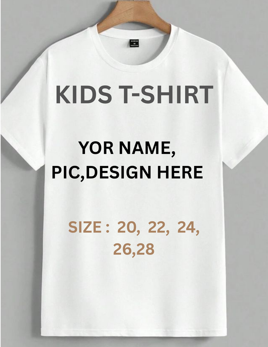 Kids Personalized T-Shirt – Custom Name & Photo Printed Cotton Tee