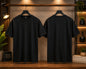 Men's Black Premium Cotton Round Neck T-Shirt
