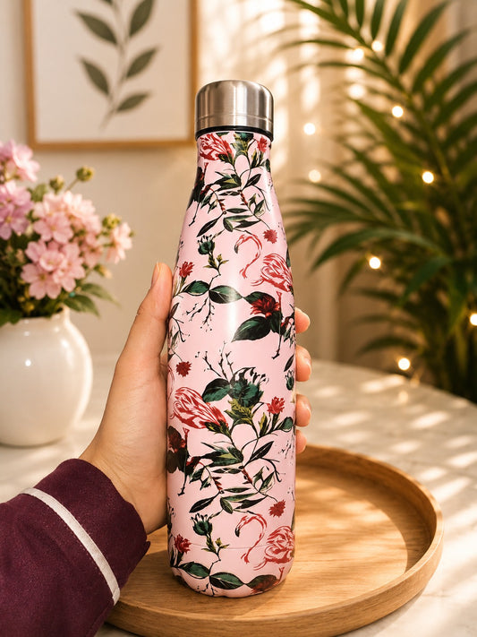500ml Floral Stainless Steel Vacuum Insulated Water Bottle – Double Wall Thermal Bottle for Hot & Cold Drinks  SEO Title