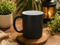 11oz Black Ceramic Coffee Mug – Matte Sublimation Blank Mug for Custom Printing | Microwave & Dishwasher Safe