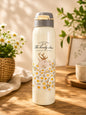 Floral Deer Stainless Steel Vacuum Water Bottle | Insulated Leakproof Thermos Flask for Hot & Cold Drinks  Product Description