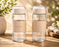 Premium Glass Water Bottle with PU Leather Sleeve & Leakproof Lid | Reusable Portable Drinking Bottle