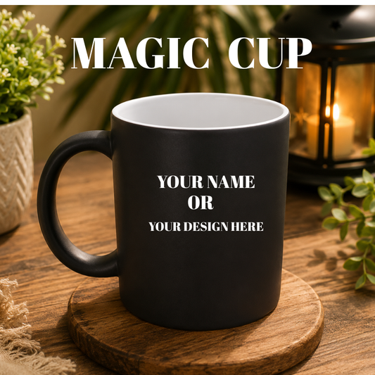 Personalized Magic Color Changing Mug – Custom Photo & Name Heat Sensitive Ceramic Coffee Cup (11oz)
