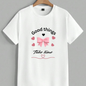 Good Things Take Time T-Shirt | Cute Pink Bow Graphic Tee Inspirational Slogan White Tee